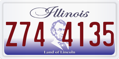 IL license plate Z744135