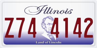 IL license plate Z744142