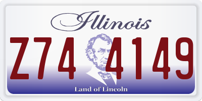 IL license plate Z744149