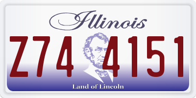 IL license plate Z744151