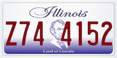 IL license plate Z744152