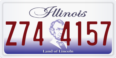 IL license plate Z744157