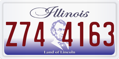 IL license plate Z744163