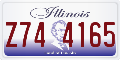 IL license plate Z744165