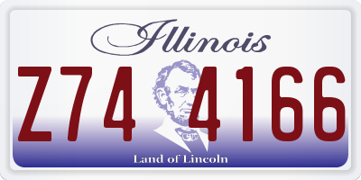 IL license plate Z744166