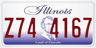 IL license plate Z744167
