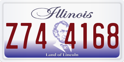 IL license plate Z744168