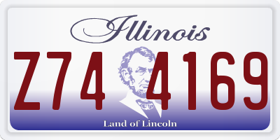 IL license plate Z744169