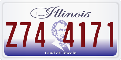 IL license plate Z744171