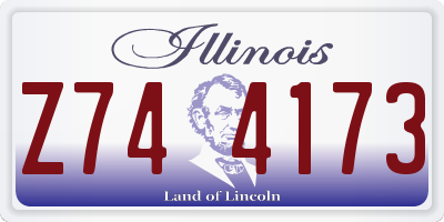 IL license plate Z744173