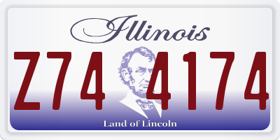 IL license plate Z744174