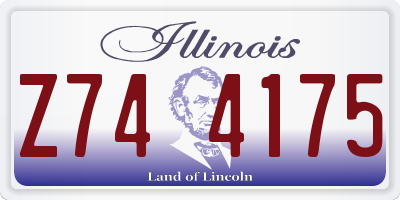IL license plate Z744175
