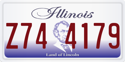 IL license plate Z744179