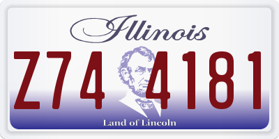 IL license plate Z744181