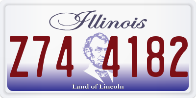 IL license plate Z744182