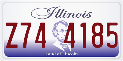 IL license plate Z744185