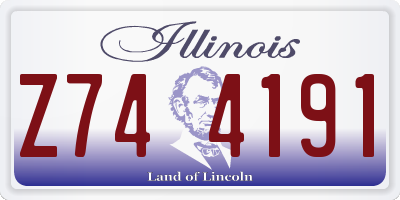 IL license plate Z744191