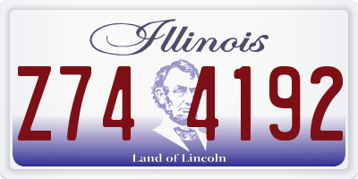 IL license plate Z744192