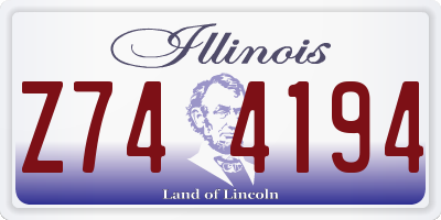 IL license plate Z744194