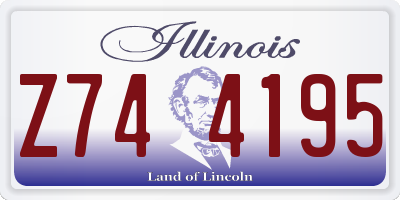IL license plate Z744195