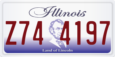 IL license plate Z744197