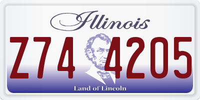 IL license plate Z744205