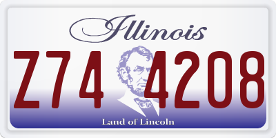 IL license plate Z744208