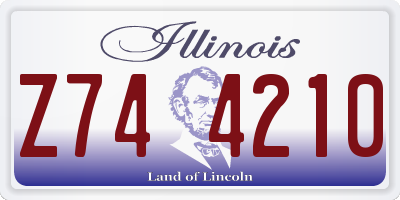 IL license plate Z744210