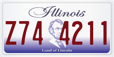 IL license plate Z744211