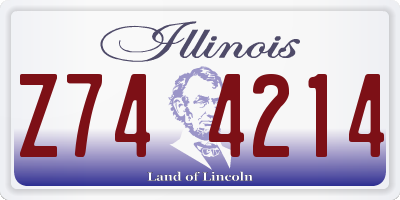 IL license plate Z744214