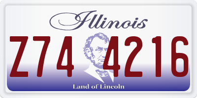 IL license plate Z744216