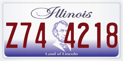 IL license plate Z744218