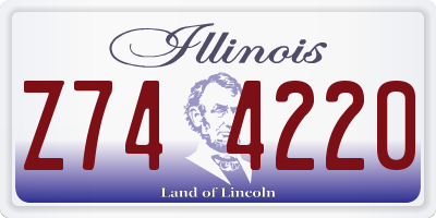 IL license plate Z744220