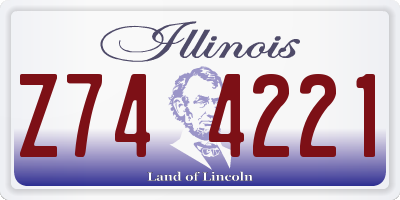 IL license plate Z744221