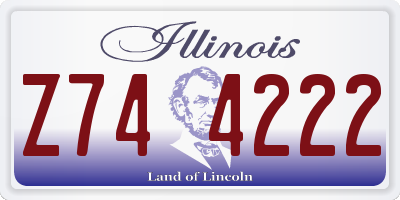 IL license plate Z744222