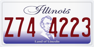 IL license plate Z744223