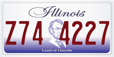IL license plate Z744227