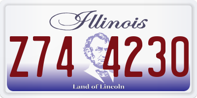 IL license plate Z744230