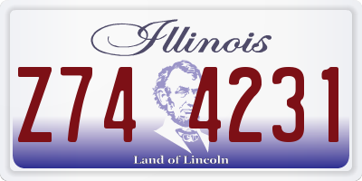 IL license plate Z744231