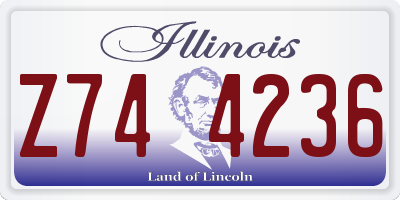 IL license plate Z744236
