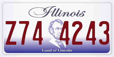 IL license plate Z744243