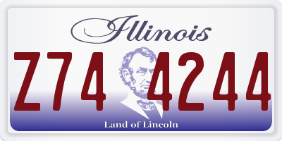 IL license plate Z744244