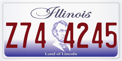 IL license plate Z744245