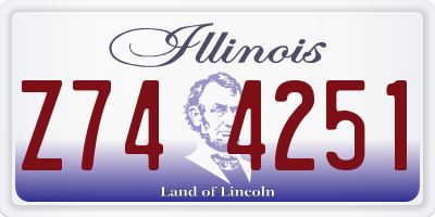 IL license plate Z744251