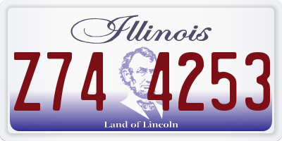 IL license plate Z744253