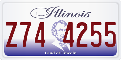 IL license plate Z744255