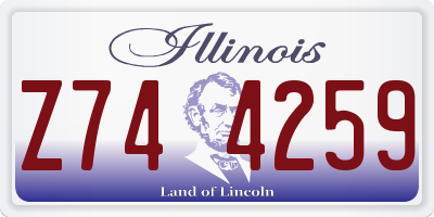 IL license plate Z744259