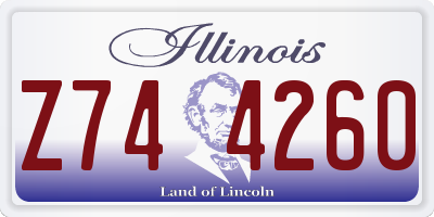 IL license plate Z744260