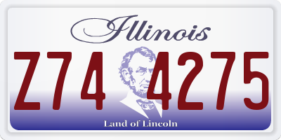 IL license plate Z744275