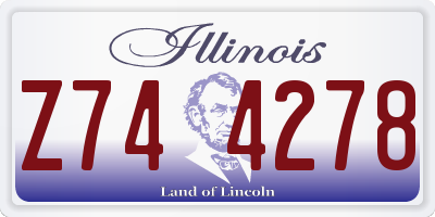 IL license plate Z744278